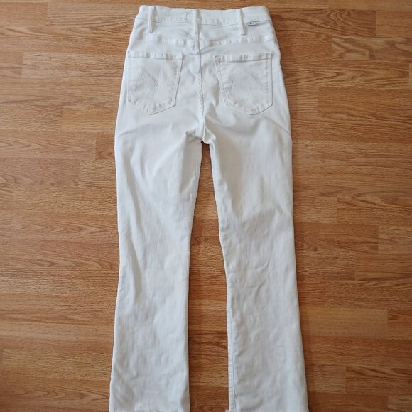 MOTHER Women's Crisp White Wide Leg Jeans - Picture 7 of 10